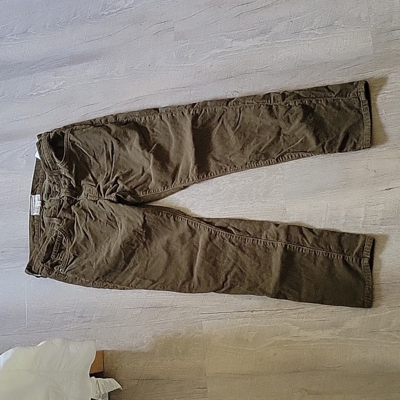 Current Elliott olive green corduroy boyfriend jeans size 25 - Picture 6 of 10